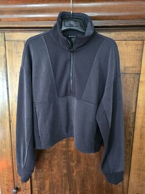 Athleta Navy Half-Zip Utility Jacket